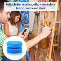 3 esponjas de pintura aplicador de esponja redonda de pintura para manualidades, esponjas sintéticas artistas esponjas de acuarela para arte artesanía, arcilla de limpieza de cerámica de pared - Arteztik