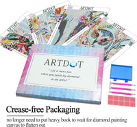 ARTDOT - Juego de 4 kits de pintura de diamante 5D para adultos, kit completo de pintura de diamante para principiantes, decoración del hogar, 12 x 16 pulgadas - Arteztik
