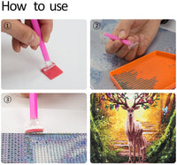 anphsin 88 piezas DIY pintura de diamante Kit de herramientas para manualidades (bolígrafo, diseño de diamante, pinzas, glune, placa, - Arteztik
