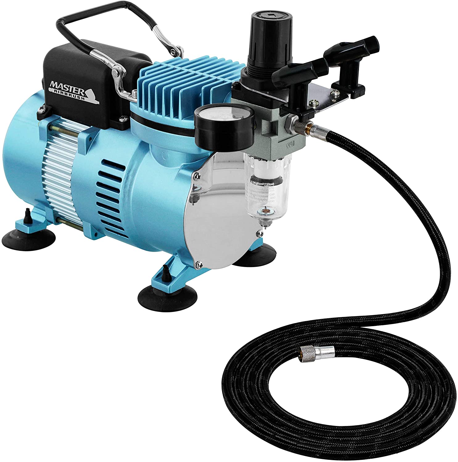  Master Airbrush 1/5 HP Cool Runner II Dual Fan Air Compressor  Kit Model TC-320 - Professional Single-Piston with 2 Cooling Fans, Longer  Running Time Without Overheating - Regulator Water Trap, Holder 