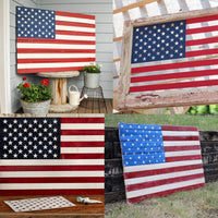 whaline 7 piezas bandera americana 50 estrellas plantilla para estarcir para pintar en Madera, Tela, Papel, aerógrafo, arte de paredes, 2 grandes, 2 Medianas Y 3 pequeñas - Arteztik