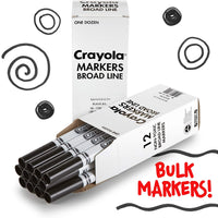 Crayola 12 unidades marcadores a granel originales negros - Arteztik