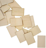Recortes de madera para manualidades, rectángulo de madera (2 x 3 in, 60 unidades) - Arteztik
