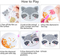 Sinceroduct - Juego de 24 pegatinas de pintura con diamantes 5D para niños, para principiantes, pintura digital con diamantes - Arteztik
