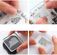 honbay 6 hojas diferentes estilo Pretty patrones silicona transparente tarjeta de sellos para decoración y álbumes de recortes - Arteztik
