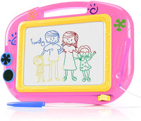 KIKOOTOYS - Divertido tablero magnético de dibujo para niños - Magna Doodle Board con borrable, juguetes para niños pequeños bocetos de escritura colorida borrable, juguete educativo para niños (azul) - Arteztik

