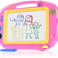 KIKOOTOYS - Divertido tablero magnético de dibujo para niños - Magna Doodle Board con borrable, juguetes para niños pequeños bocetos de escritura colorida borrable, juguete educativo para niños (azul) - Arteztik