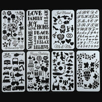 Juego de 400 plantillas de letras del alfabeto para arte y manualidades, tarjetas de Navidad, pintura facial, escritura de diario de balas, dibujo de garabatos, decoración de tela de madera de cristal de roca – plantilla reutilizable 20 hojas de 3.9 x 7.1 - Arteztik