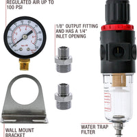 Airbrush Depot® Brand Airbrush Compressor AIR Regulator with Water-trap Filter, Now Included Is a (Free) How to Airbrush Training Book to Get You Started. - Arteztik