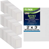 US Art Supply 2" x 3" Mini Profesional preparado lona (1-Pack de 12-mini Lienzos) - Arteztik