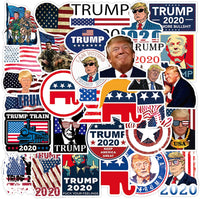 Trump Pegatinas y calcomanías 2020 Pegatinas de vinilo impermeables para ordenador portátil, Hydro Flask 50PCS Election American Flag Pegatinas Graffiti Pegatinas para botellas de agua, motocicleta, teléfono, ordenador, equipaje - Arteztik
