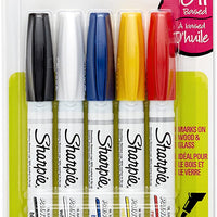 Sharpie 37371PP - Rotuladores a base de aceite, punta fina, varios colores, 1 blíster con 5 rotuladores, total de 5 rotuladores - Arteztik