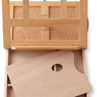 7 elementos de madera de haya Caballete de mesa para arte, pintura, dibujo, ajustable con paleta y almacenamiento - Arteztik