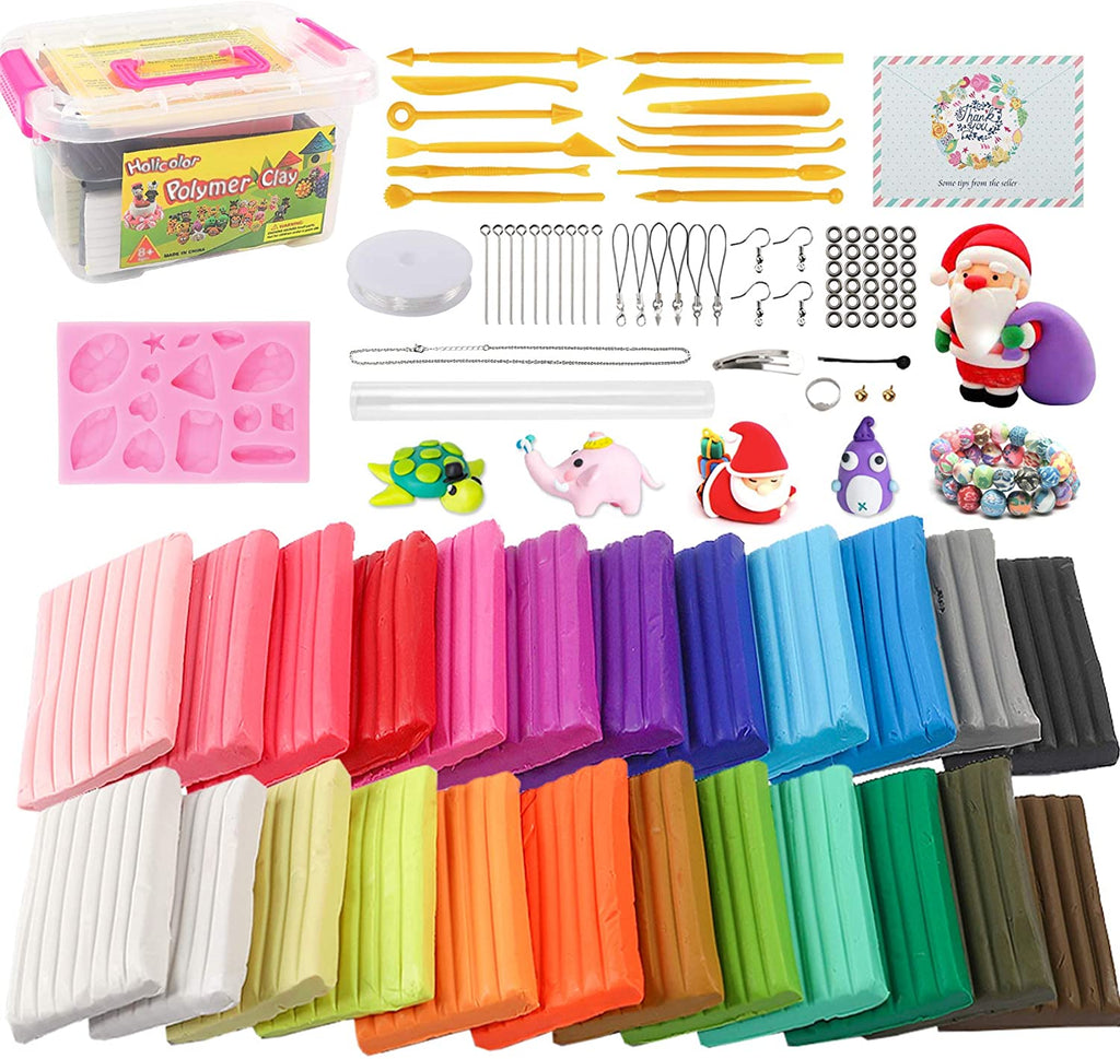 BAZIC - Arcilla para modelar en 2 colores, colores surtidos de masa ligera,  regalo no tóxico para artistas, niños y niñas (paquete de 10 onzas), 3
