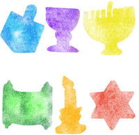 Formas de esponja judía para vacaciones – Pinta formas divertidas de Hanukkah – Diversión para todas las edades - Arteztik
