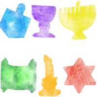 Formas de esponja judía para vacaciones – Pinta formas divertidas de Hanukkah – Diversión para todas las edades - Arteztik