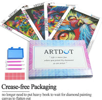 ARTDOT - Juego de 4 kits de pintura de diamante 5D para adultos, perforación completa, arte de diamante para decoración del hogar, 12 x 16 pulgadas - Arteztik
