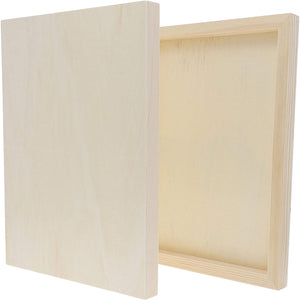 Recortes de madera para manualidades, rectángulo de madera (9 x 12 pulgadas, 6 unidades) - Arteztik