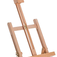 U.S. Art Supply Caballete de madera en forma de H para estudio, para mesa pequeña, para artistas, con caballete ajustable de madera de haya y expositor, con capacidad para lienzos de hasta 16.0 in, soporte de escritorio portátil y resistente para mesa, pa - Arteztik
