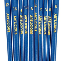 Artlicious – 40 pinceles de pintura, paquete de super, ideal con acrílico, aceite, acuarela, aguamarina - Arteztik