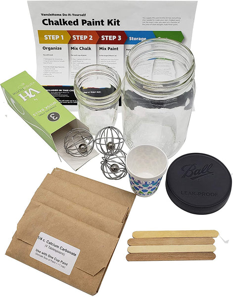 Kit de pintura de tiza – Haz pintura de tiza tú mismo con nuestro kit de pintura de tiza incluye todo lo necesario para hacer pintura de tiza estilo excepto la pintura. - Arteztik