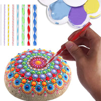 33 piezas Mandala Dotting Tools Kit de bolígrafo para pintura de uñas, patrón de relieve, manualidades, lienzo y dibujo - Arteztik