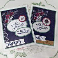 Sellos de Sello Simplemente Claro Sentimientos de Simpatía Trío Condolencias y Pérdida (3 unidades) 4 x 6 pulgadas hojas – 30 piezas - Arteztik