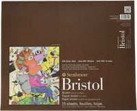 Strathmore 400 Series Bristol, 2 capas de vitela, 11 x 14 pulgadas, 15 hojas - Arteztik

