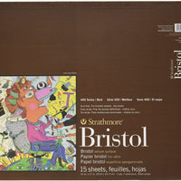 Strathmore 400 Series Bristol, 2 capas de vitela, 11 x 14 pulgadas, 15 hojas - Arteztik