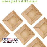 US Art Supply 2" x 2" Mini Professional preparado Stretched Canvas (1 Pack de 12-mini Lienzos) - Arteztik