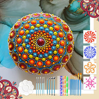 Jantens 59 piezas Mandala Dotting herramientas Set con una cremallera azul impermeable bolsa de almacenamiento para pintura rocas, Mandella Art y bocetos suministros de arte - Arteztik
