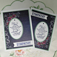 Sellos de Sello Simplemente Claro Sentimientos de Simpatía Trío Condolencias y Pérdida (3 unidades) 4 x 6 pulgadas hojas – 30 piezas - Arteztik