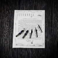 GC – Pluma de madera antigua de tallo hecho a mano de caligrafía Pen Set de pluma de inmersión pluma pluma pluma pluma escritura estuche con tinta negra titular cartuchos LL-18 - Arteztik