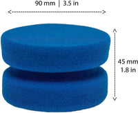 Qualrite - Esponja aplicadora de pintura, 2 unidades, con bolsa de almacenamiento de malla para colgar, color azul, circular, 3.0 in - Arteztik
