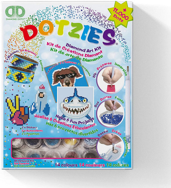 Diamond Dotz DTZ10.002 DDZDTZ-10.002 Dotzies - Kit de accesorios para moto, color azul - Arteztik