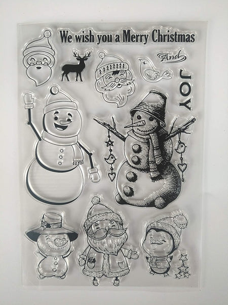 MaGuo - Sellos transparentes con diseño de muñeco de nieve para hacer tarjetas, decoración de papel, manualidades y álbumes de recortes - Arteztik