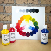 Milo - Juego de pinturas acrílicas de 8 colores, botellas de 8 onzas, juego de pintura acrílica fluida para estudiantes, fabricado en los Estados Unidos - Arteztik
