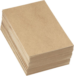 Tablero de madera MDF, tablero de fibra de densidad media, tablero de madera dura (6 x 8 x 0.0785 in, marrón, 30 unidades) - Arteztik