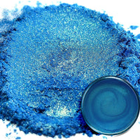 Pigmento en polvo de mica "Angel Blue" (1.76 oz o 50 gr) multiusos para manualidades y manualidades, aditivo | carpintería, epoxi, resina, bombas de baño naturales, pintura, jabón, esmalte de uñas, bálsamo de labios - Arteztik