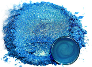 Pigmento en polvo de mica "Angel Blue" (1.76 oz o 50 gr) multiusos para manualidades y manualidades, aditivo | carpintería, epoxi, resina, bombas de baño naturales, pintura, jabón, esmalte de uñas, bálsamo de labios - Arteztik