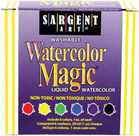 Juego de 6 acuarelas mágicas Sargent Art 22-6022, lavables con agua - Arteztik
