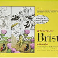 Strathmore Paper 300 Series Sequential Art Bristol, suave, 24 hojas, color blanco - Arteztik