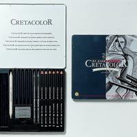 Cretacolor Black Box - Juego de lata de carbón - Arteztik