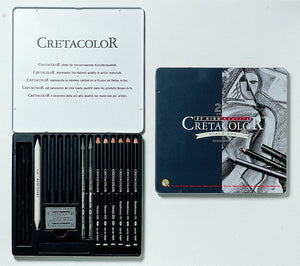 Cretacolor Black Box - Juego de lata de carbón - Arteztik