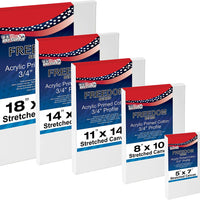 US Art Supply lona elástica sin ácido, de calidad, supervaliosa, de 8 x 10 pulgadas, paquete de 10, yeso de excelente perfil, paquete de supervalor de 10 lonas - Arteztik