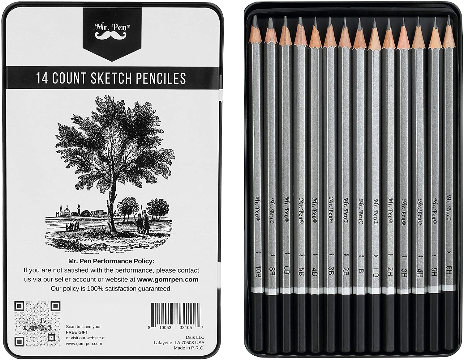 Mr. Pen - lápices de dibujo para dibujo, 14 unidades, lápices de dibuj