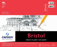 Canson Foundation Series Bristol Paper Pad, papel de alto contraste para lápiz, acabado de vellum, 100 libras, - Arteztik
