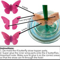 Molde de silicona para decoración de paja de mariposa para resina epoxi - Arteztik