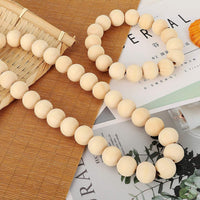 140 cuentas de madera natural de 0.787 in – cuentas de madera sueltas sin terminar, apto para decoración del hogar y de vacaciones, fabricación de joyas de bricolaje - Arteztik