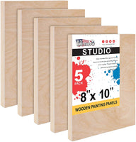 U.S. Art Supply - Tableros de madera de abedul para paneles de pintura de 18.0 x 24.0 in, cuna de 0.7 in de profundidad (paquete de 2) - Lienzo de pared de madera para artistas - Pintura para manualidades mixtas, acrílico, aceite, acuarela, encáustico - Arteztik

